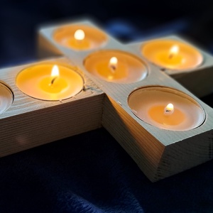 Kereszt alakú mécsestartó - otthon & életmód - gyertya, illat, aroma - mécses és mécsestartó - Meska.hu