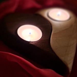 Szív alakú mécsestartó - Meska.hu