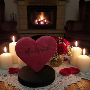 Nő-napi talpas szív ajándék - otthon & életmód - dekoráció - asztal és polc dekoráció - asztaldísz - Meska.hu