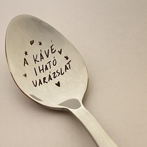 Gravírozott teáskanál - otthon & életmód - konyhafelszerelés, tálalás - tálalás - kanál & villa - Meska.hu