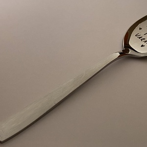 Gravírozott teáskanál - otthon & életmód - konyhafelszerelés, tálalás - tálalás - kanál & villa - Meska.hu