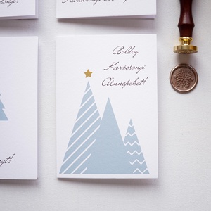 Minimalista Karácsonyi Képeslap, karácsonyi üdvözlő lap, adventi képeslap., Karácsony, Karácsonyi ajándékozás, Karácsonyi képeslap, üdvözlőlap, ajándékkísérő, Papírművészet, Fotó, grafika, rajz, illusztráció, MESKA