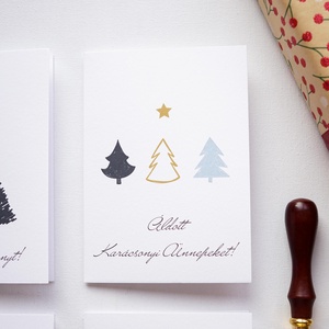 Minimalista Karácsonyi Képeslap, karácsonyi üdvözlő lap, adventi képeslap. - Meska.hu