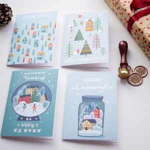 Winter Wonderland Karácsonyi Képeslap, karácsonyi üdvözlő lap, adventi képeslap, mikulás képeslap - karácsony - karácsonyi ajándékozás - karácsonyi képeslap, üdvözlőlap, ajándékkísérő - Meska.hu