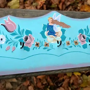 Virágos tündéres fali bögretartó , Otthon & Életmód, Konyhafelszerelés, tálalás, Tálalás, Bögre & Csésze, Festészet, MESKA