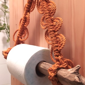 Makramé toiletpapír tartó - otthon & életmód - fürdőszoba - fürdőszobai tároló - Meska.hu