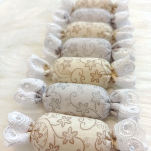 7 darabos textil szaloncukor csomag - 4. - karácsony - karácsonyi lakásdekoráció - karácsonyfadíszek - Meska.hu