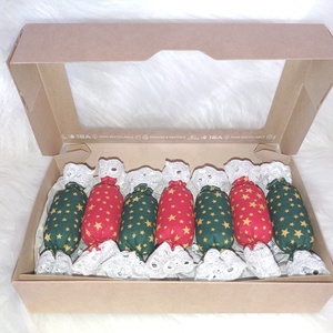 7 darabos textil szaloncukor csomag - 5., Karácsony, Karácsonyi lakásdekoráció, Karácsonyfadíszek, Varrás, MESKA