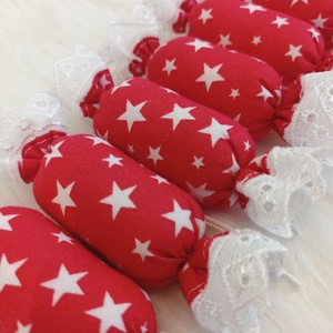 7 darabos textil szaloncukor csomag - 7. - karácsony - karácsonyi lakásdekoráció - karácsonyfadíszek - Meska.hu