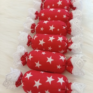 7 darabos textil szaloncukor csomag - 7. - karácsony - karácsonyi lakásdekoráció - karácsonyfadíszek - Meska.hu