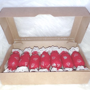 7 darabos textil szaloncukor csomag - 8., Karácsony, Karácsonyi lakásdekoráció, Karácsonyfadíszek, Varrás, MESKA