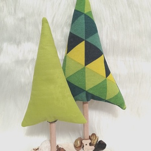 Textilből készült karácsonyi dekoráció  kézzel készített fenyőfa - 5., Karácsony, Karácsonyi lakásdekoráció, Karácsonyi lakásdíszek, Varrás, MESKA