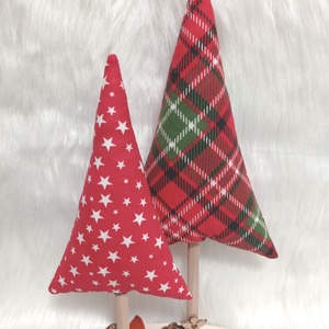 Textilből készült karácsonyi dekoráció  kézzel készített fenyőfa - 7. - Meska.hu