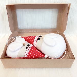 Kézműves textil Mikulás szett  karácsonyi dekoráció ajándékba  - karácsony - karácsonyi lakásdekoráció - karácsonyi lakásdíszek - Meska.hu