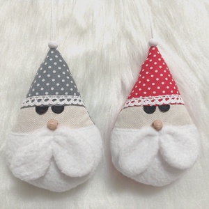 Kézműves textil Mikulás szett  karácsonyi dekoráció ajándékba  - karácsony - karácsonyi lakásdekoráció - karácsonyi lakásdíszek - Meska.hu