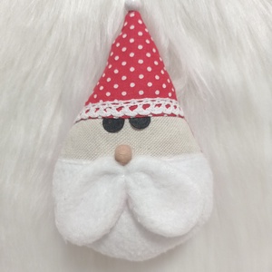 Kézműves textil Mikulás  karácsonyi dekoráció ajándékba - karácsony - karácsonyi lakásdekoráció - karácsonyi lakásdíszek - Meska.hu