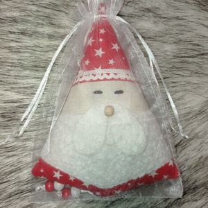 Kézműves textil Mikulás  karácsonyi dekoráció és apró ajándék  - karácsony - karácsonyi lakásdekoráció - karácsonyi lakásdíszek - Meska.hu