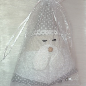 Kézműves textil Mikulás  karácsonyi dekoráció és apró ajándék  - karácsony - karácsonyi lakásdekoráció - karácsonyi lakásdíszek - Meska.hu