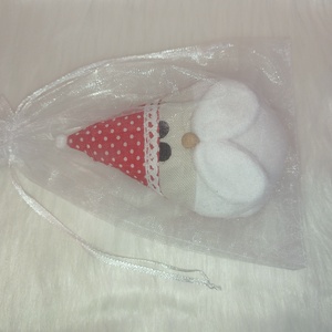 Karácsonyi dekoráció ajándékba barátoknak, kollégáknak - Textil Mikulás - karácsony - karácsonyi lakásdekoráció - karácsonyi manók, figurák - Meska.hu