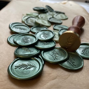 Viaszpecsét 5 darabos csomagban - rozmaring mintával (greenery stílushoz tökéletes) - Meska.hu