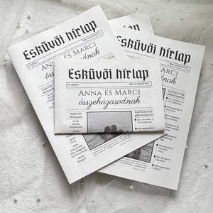 Esküvői újság - esküvő - emlék & ajándék - vendégkönyv - Meska.hu