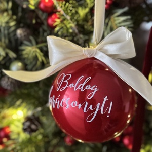 Egyedi feliratos karácsonyi gömbök többféle színben - karácsony - karácsonyi lakásdekoráció - karácsonyfadíszek - Meska.hu