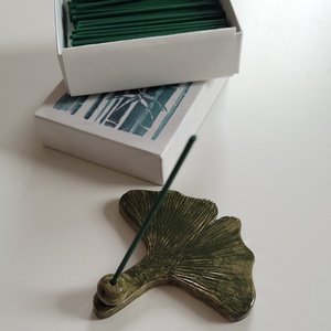 Ginkgo kerámia füstölőtartó  - otthon & életmód - dekoráció - spiritualitás - füstölő és füstölőtartó - Meska.hu