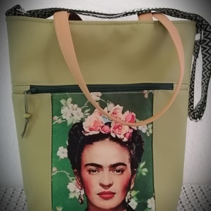 Frida műbőr/vízálló panes shopper bag - táska & tok - bevásárlás & shopper táska - shopper, textiltáska, szatyor - Meska.hu