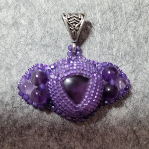 Ametiszt medál - ékszer - nyaklánc - medál - Meska.hu