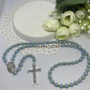  Egyedi gyöngyös rózsafüzér  személyre szabható névvel ????, Ékszer, Nyaklánc, Monogram & Névnyaklánc, Ékszerkészítés, Gyöngyfűzés, gyöngyhímzés, MESKA