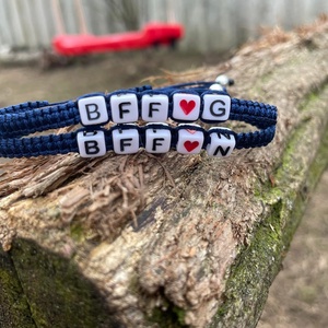 Személyre Szabható Betűkkel és Szívvel - ékszer - karkötő - fonott karkötő - Meska.hu