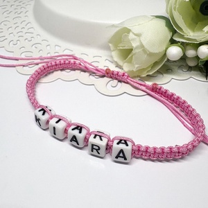 Személyre Szabható Betűkkel - ékszer - karkötő - fonott karkötő - Meska.hu