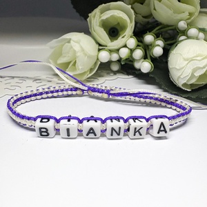 Személyre Szabható Betűkkel - ékszer - karkötő - fonott karkötő - Meska.hu