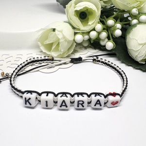 Személyre Szabható Betűkkel - ékszer - karkötő - fonott karkötő - Meska.hu