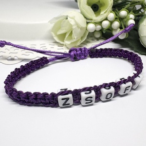 Személyre Szabható Betűkkel - ékszer - karkötő - fonott karkötő - Meska.hu
