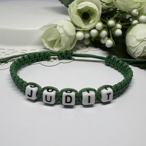 Személyre Szabható Betűkkel, Ékszer, Karkötő, Fonott karkötő, Csomózás, Ékszerkészítés, MESKA