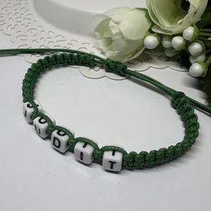 Személyre Szabható Betűkkel - ékszer - karkötő - fonott karkötő - Meska.hu