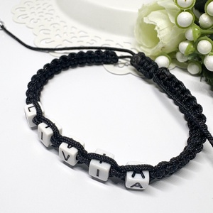 Személyre Szabható Betűkkel - ékszer - karkötő - fonott karkötő - Meska.hu