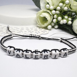 Személyre Szabható Betűkkel - ékszer - karkötő - fonott karkötő - Meska.hu