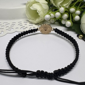 Fonott virágos makramé karkötő   - ékszer - karkötő - fonott karkötő - Meska.hu