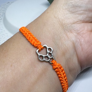 Makramé fonott karkötő  tapancsos kék , Ékszer, Karkötő, Gyöngyös karkötő, Csomózás, Ékszerkészítés, MESKA