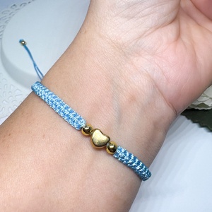 Fonott makramé  karkötő  szível  - ékszer - karkötő - fonott karkötő - Meska.hu