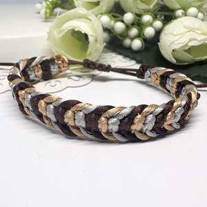  Makramé fonott karkötő 3 színel , Ékszer, Karkötő, Fonott karkötő, Csomózás, Ékszerkészítés, MESKA