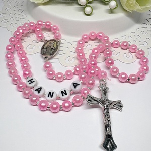  Egyedi gyöngyös rózsafüzér  személyre szabható névvel ????, Ékszer, Nyaklánc, Monogram & Névnyaklánc, Ékszerkészítés, Gyöngyfűzés, gyöngyhímzés, MESKA