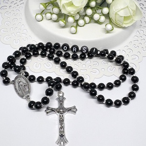  Egyedi gyöngyös rózsafüzér  személyre szabható névvel ???? - ékszer - nyaklánc - monogram & névnyaklánc - Meska.hu