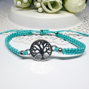 Kézzel Készített Életfa Makramé Karkötő, Ékszer, Karkötő, Fonott karkötő, Csomózás, Ékszerkészítés, MESKA