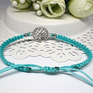 Kézzel Készített Életfa Makramé Karkötő - ékszer - karkötő - fonott karkötő - Meska.hu