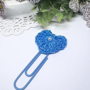 Szívvel készült horgolt könyvjelzők!  - könyv & zene - könyvjelző - Meska.hu