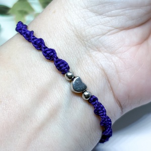 Ékszer Karkötők csavart Szíves sötét lila  - ékszer - karkötő - fonott karkötő - Meska.hu