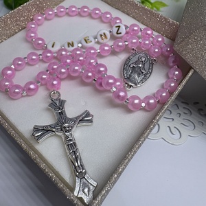 Egyedi Névre Szóló Rózsafüszér -Keresztelőre, Elsőáldozásra- Választható színekkel - Meska.hu